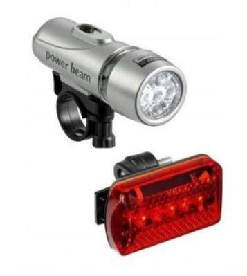 Lampa rowerowa komplet P+T COB BL-508