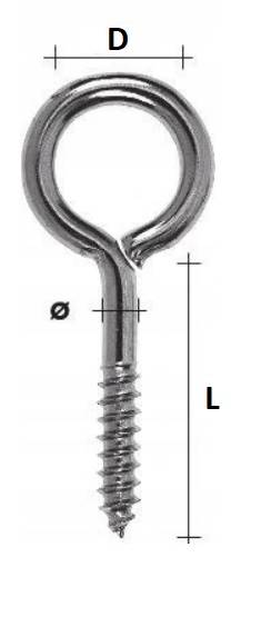 WKRĘT OCZK.DREW. 2,3X4 L=12MM