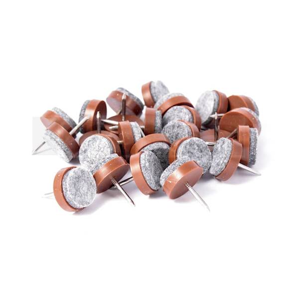 Ślizgacz meblowy wbijany 17mm brąz /100