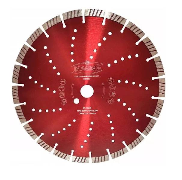 Tarcza diamentowa 300x10 SEGMENT otwór 25,4 +zabierak