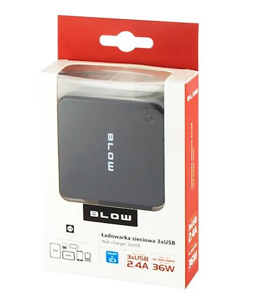 Ładowarka 230V 3xUSB 7,2A
