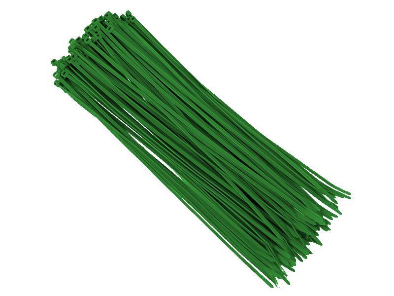 Opaska kablowa ZIELONA 300x3.6 - 100szt nylon