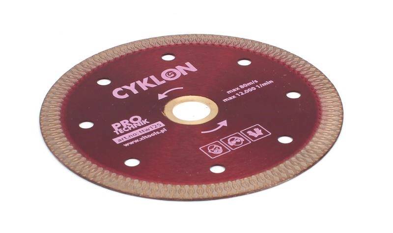 Tarcza diamentowa supercienka GRES 125x10x1,2 22,2 CYKLON