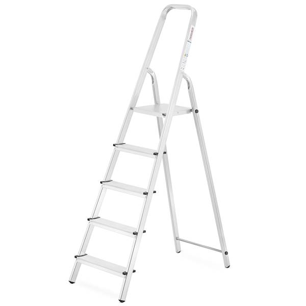 Drabina aluminiowa domowa 5 szczebli 150kg CERTYFIKAT