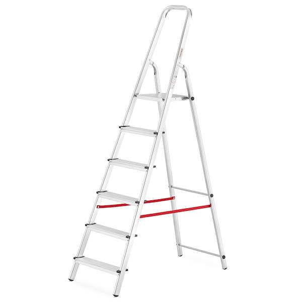 Drabina aluminiowa domowa 6 szczebli 150kg CERTYFIKAT