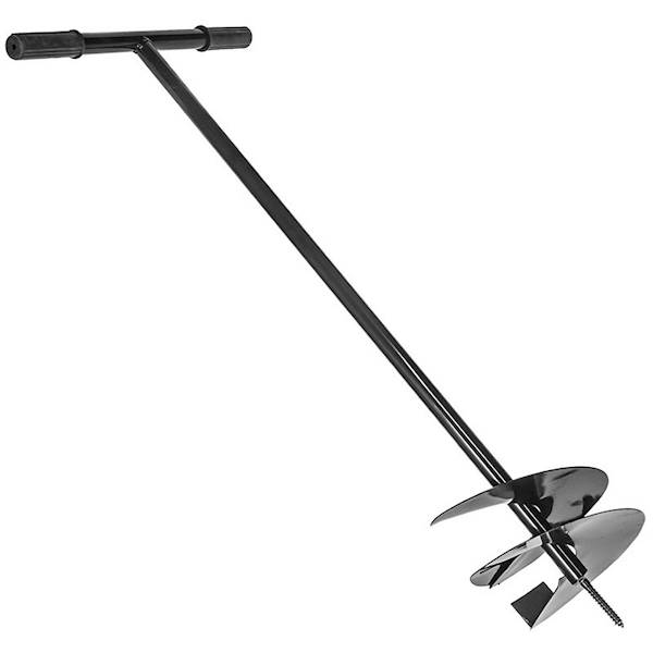Świder do gleby 17cm potrójny CZARNY