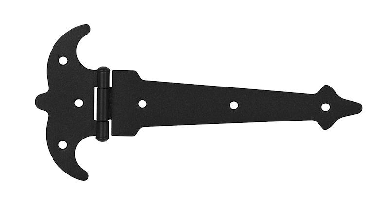 Zawias meblowy ozdobny  INDIA długi asym. czarny ZM-1