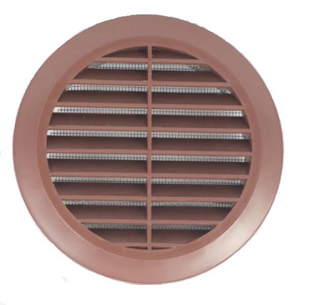 Kratka okrągła plastik, siatka, regulowana 90-160 mm BRĄZ