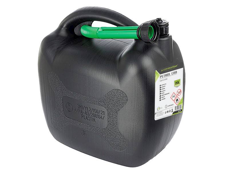 Kanister na paliwo PLASTIK 20L OVAL czarny/czerwony/khaki