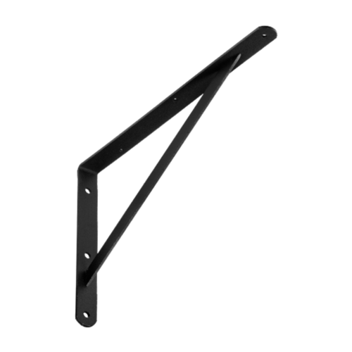 Kątownik pod półkę wspornik SKOŚNY 400x250x4,0 CZARNY