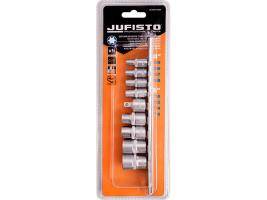 Zestaw nasadek Torx WEW 1/4' i 1/8'  9 szt na szynie