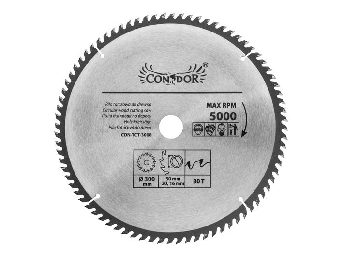 Piła tarczowa do drewna SPIEK 300 / 80z / 30mm Drel