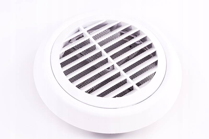 Kratka okrągła plastik, siatka, regulowana 90-160 mm  BIAŁA