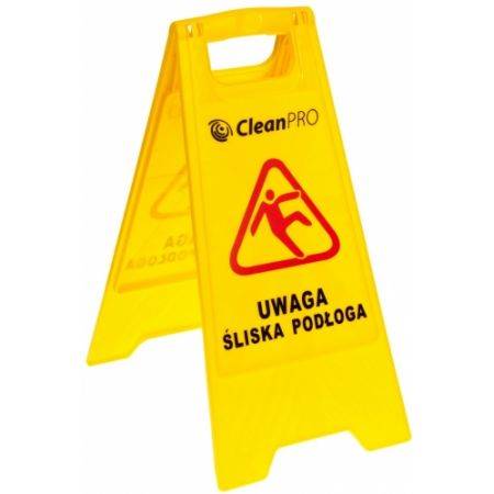 Tablica "Uwaga śliska podłoga" POTYKACZ