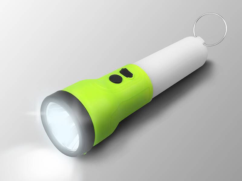 Latarka aku. micro USB 2W + tył 1W  1200mAh Li-Ion +HAK