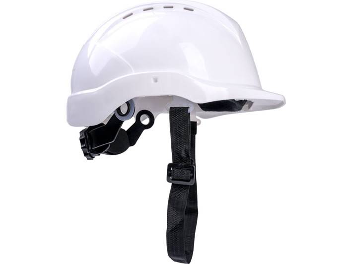 Kask budowlany BIAŁY z automatyczną regulacją
