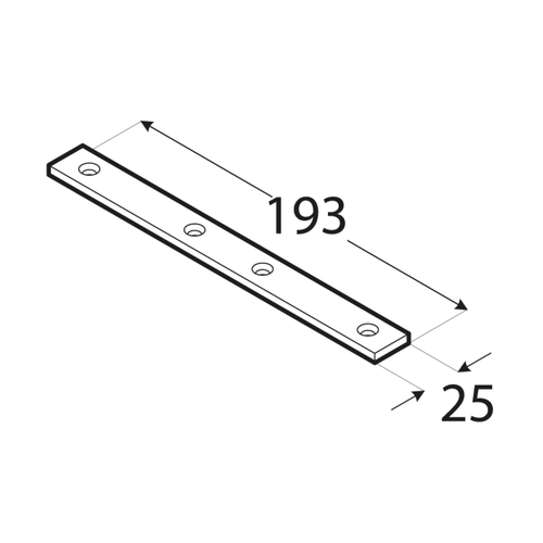 Łącznik DMX wąski MOCNY 193x20x4.0mm LW5