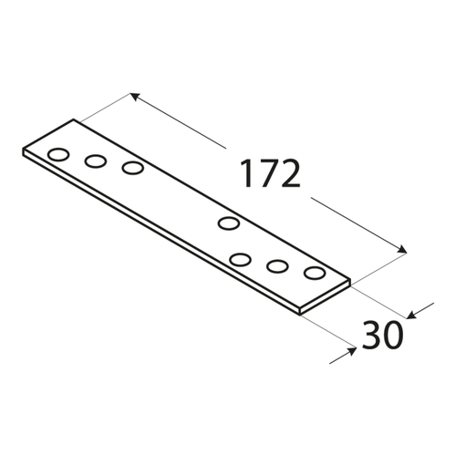 Łącznik DMX mocny 172x30x3.0mm LG15