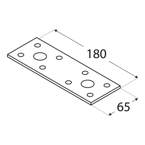 Łącznik DMX płaski 180x65x2.5mm LP5