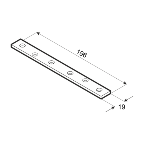 Łącznik DMX wąski 196x19x2.0mm LW200