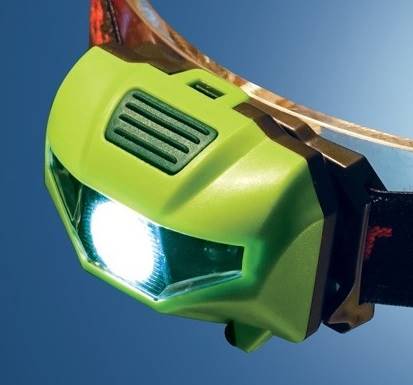Latarka czołowa 3AAA 1W + 2 czerwone LED