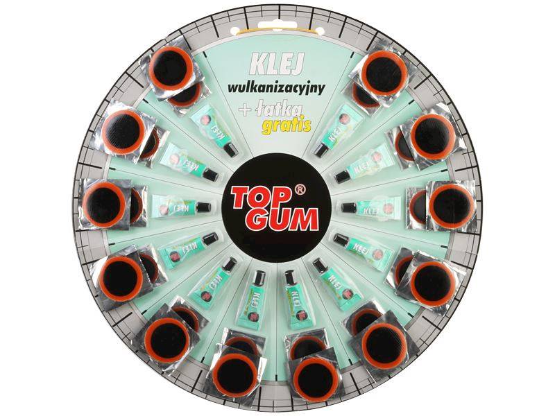 KLEJ WULKAN.TOP GUM + 1 ŁATKA,KRĄŻEK 12SZT