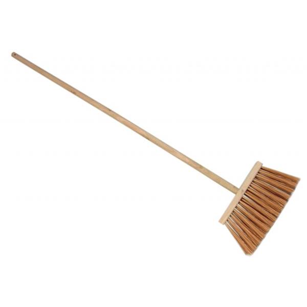 Miotła gospodarcza drewno+NYLON otwór przelot. 25 cm z trzonem