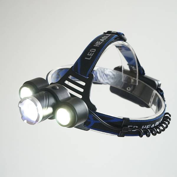 Latarka czołowa aku Li-Ion 18650x2 CREE T6 XML 10W + 2x LEITESI LED