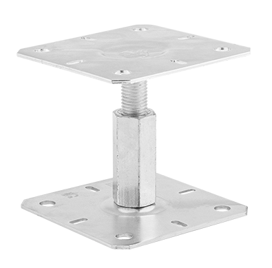 Podstawa słupa stopa  130x130 x3mm reg. wysokości  M20 100-150mm