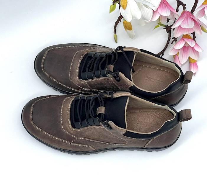 SKÓRZANE PÓŁBUTY MĘSKIE WASAK KHAKI 0228 44