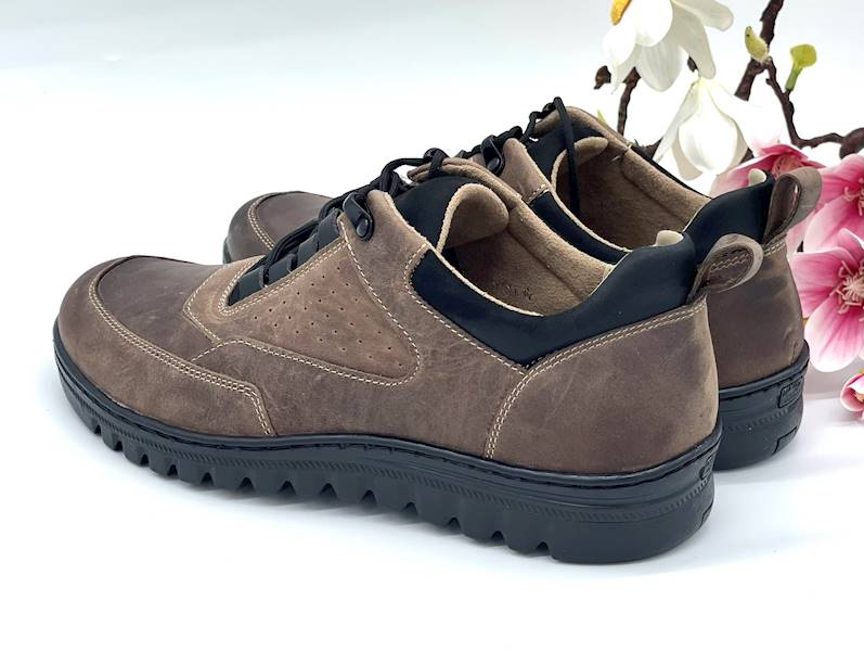 SKÓRZANE PÓŁBUTY MĘSKIE WASAK KHAKI 0228 44