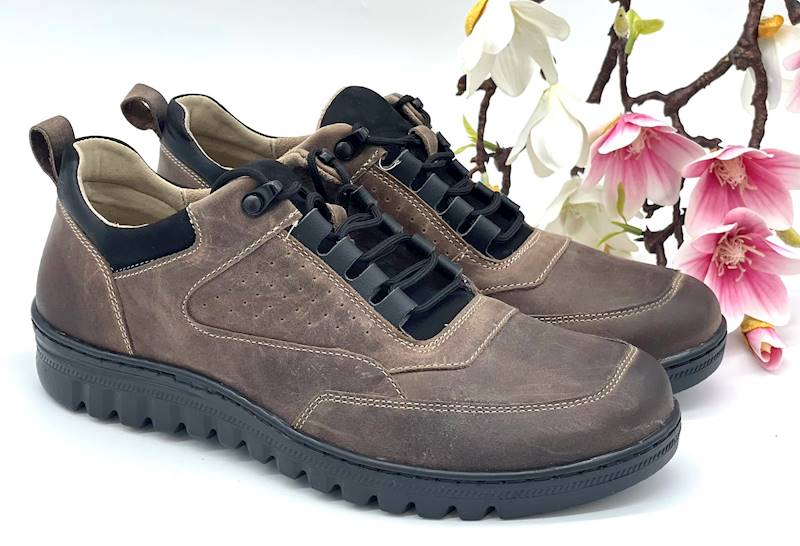 SKÓRZANE PÓŁBUTY MĘSKIE WASAK KHAKI 0228 42