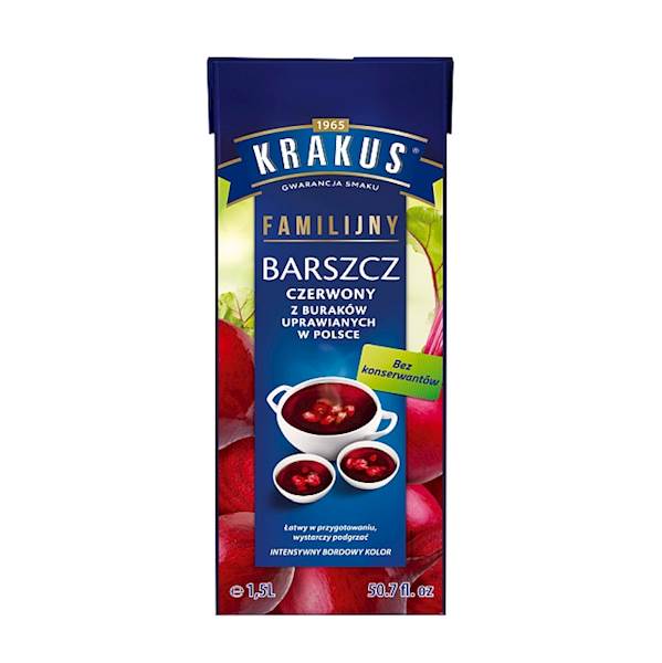 Agros Nova barszcz czerwony z polskich buraków Krakus Familijny 1,5l