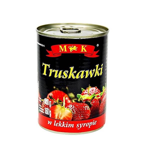 Konshurt owoce pasteryzowane w puszce MK Truskawki w Lekkim Syropie 400g