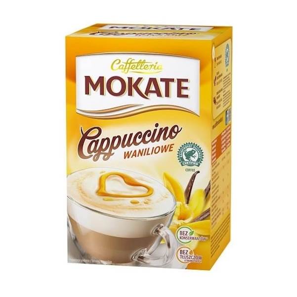 Mokate napój kawowy Mokate Caffetteria Cappuccino o smaku waniliowym 160g
