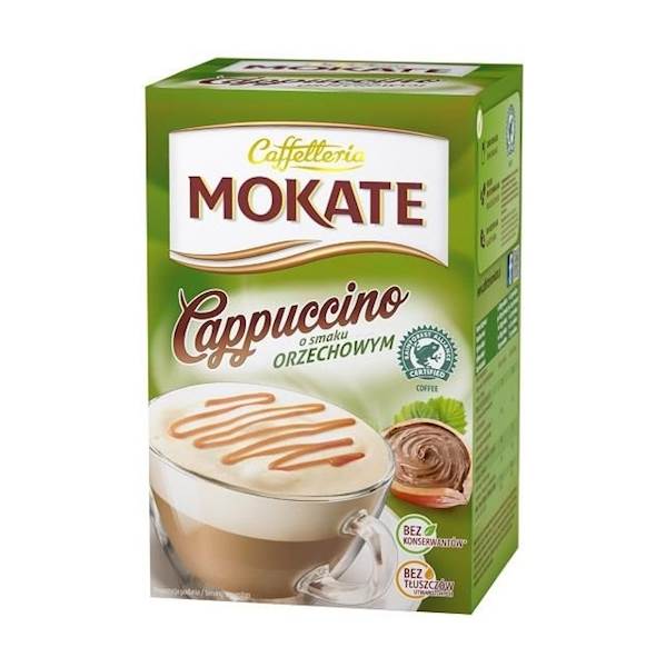 Mokate napój kawowy Mokate Caffetteria Cappuccino o smaku orzechowym 160g