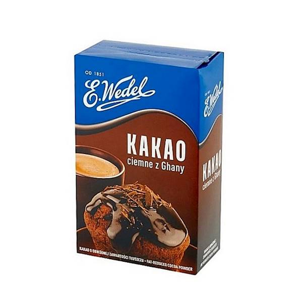 Wedel kakao o obniżonej zawartości tłuszczu Kakao Ciemne z Ghany 80g