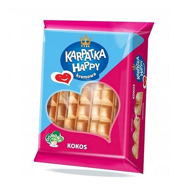 Flis wafelki Happy Karpatka z kremem kokosowym 500g