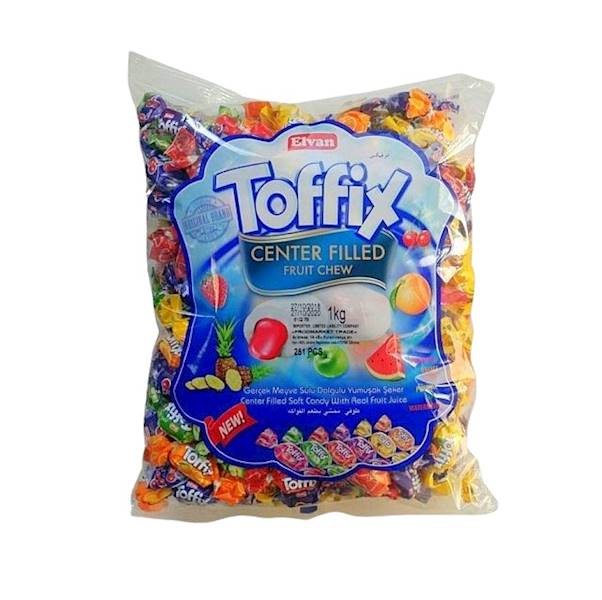Elvan cukierki nadziewane z sokiem owocowym Toffix 1kg