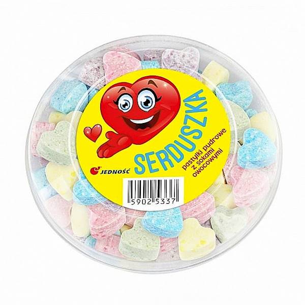 Jedność pastylki pudrowe z sokami owocowymi Serduszka 120g