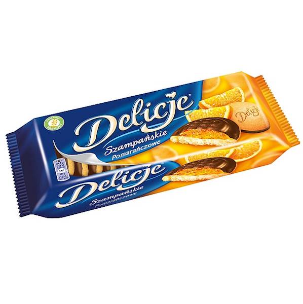 Mondelez biszkopty z galaretką Delicje szampańskie pomarańczowe 147g