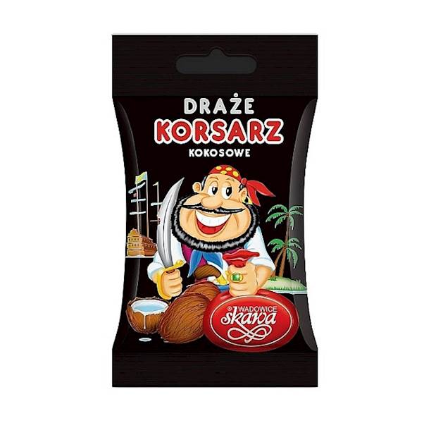 Skawa draże Korsarz kokosowe 70g