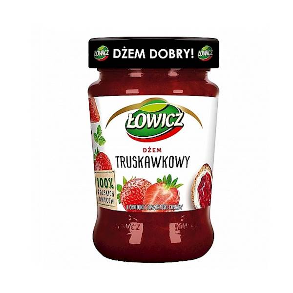 Maspex dżem niskosłodzony Łowicz truskawkowy 280g