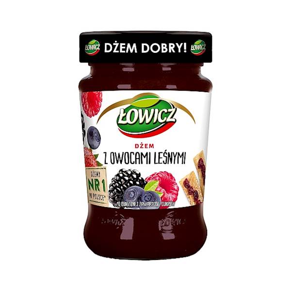 Maspex dżem niskosłodzony Łowicz owoce leśne 280g