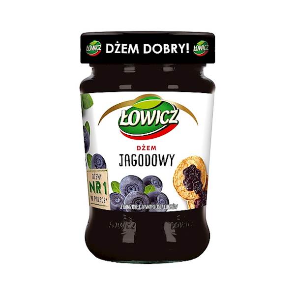 Maspex dżem niskosłodzony Łowicz jagodowy 280g