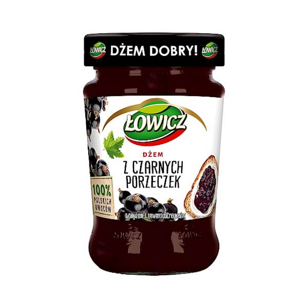 Maspex dżem niskosłodzony Łowicz czarna porzeczka 280g