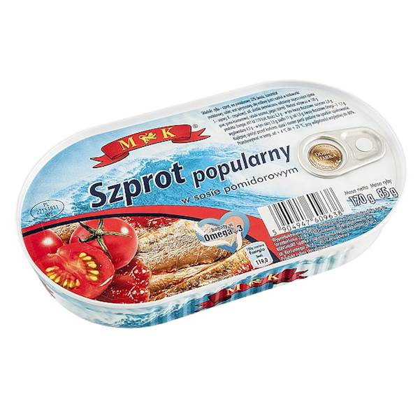 Konshurt konserwa rybna MK Szprot Popularny w Sosie Pomidorowym 170g