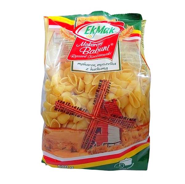 Makarony Babuni makaron pszenny EkMak Muszelka z Kurkumą 500g