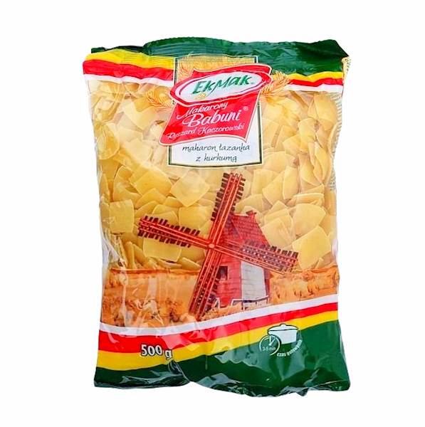 Makarony Babuni makaron pszenny EkMak Łazanka z Kurkumą 500g