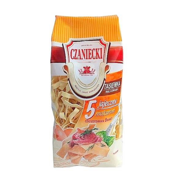 Makarony Czanieckie makaron 5-jajeczny Oryginalny Czaniecki Tasiemka Walcowana 500g